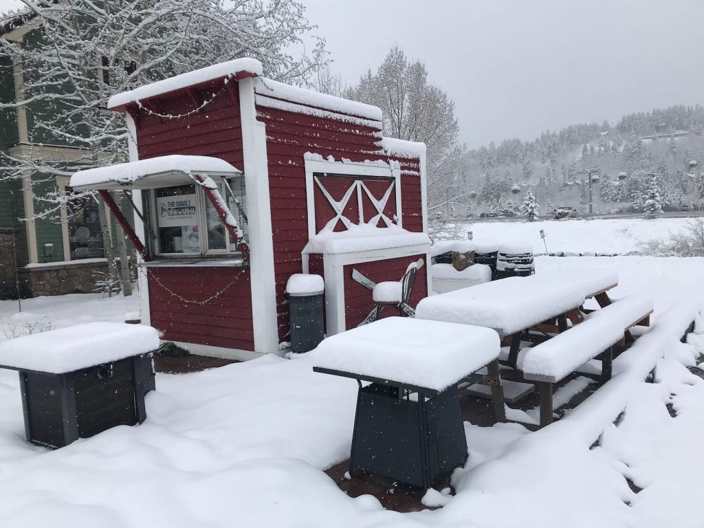 Breckenridge snow on hut.jpg
