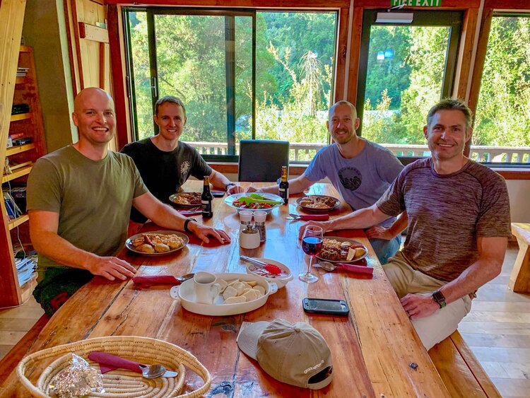 WELCOME DINNER AT THE ROUGH AND TUMBLE BUSH LODGE