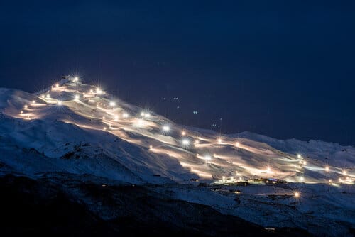 NIGHT SKIING AT CORONET PEAK