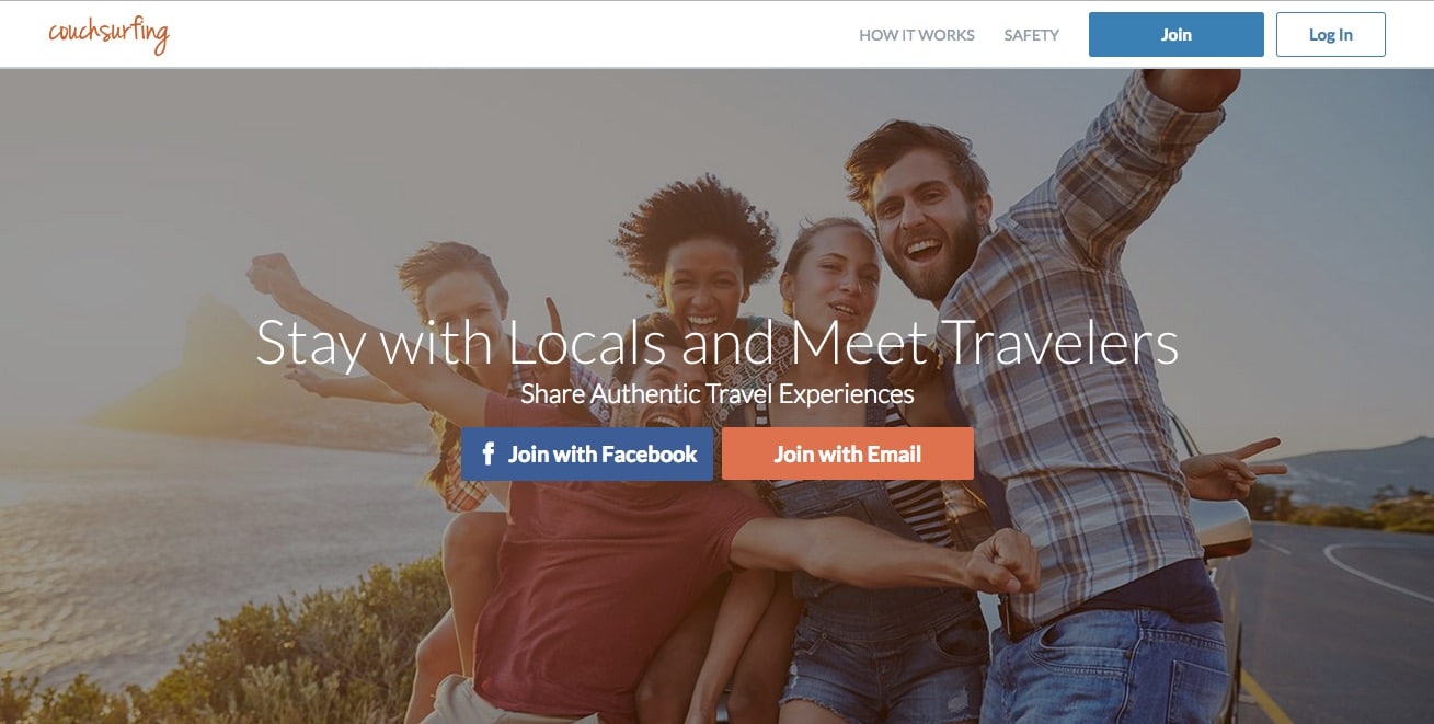 couchsurfing website