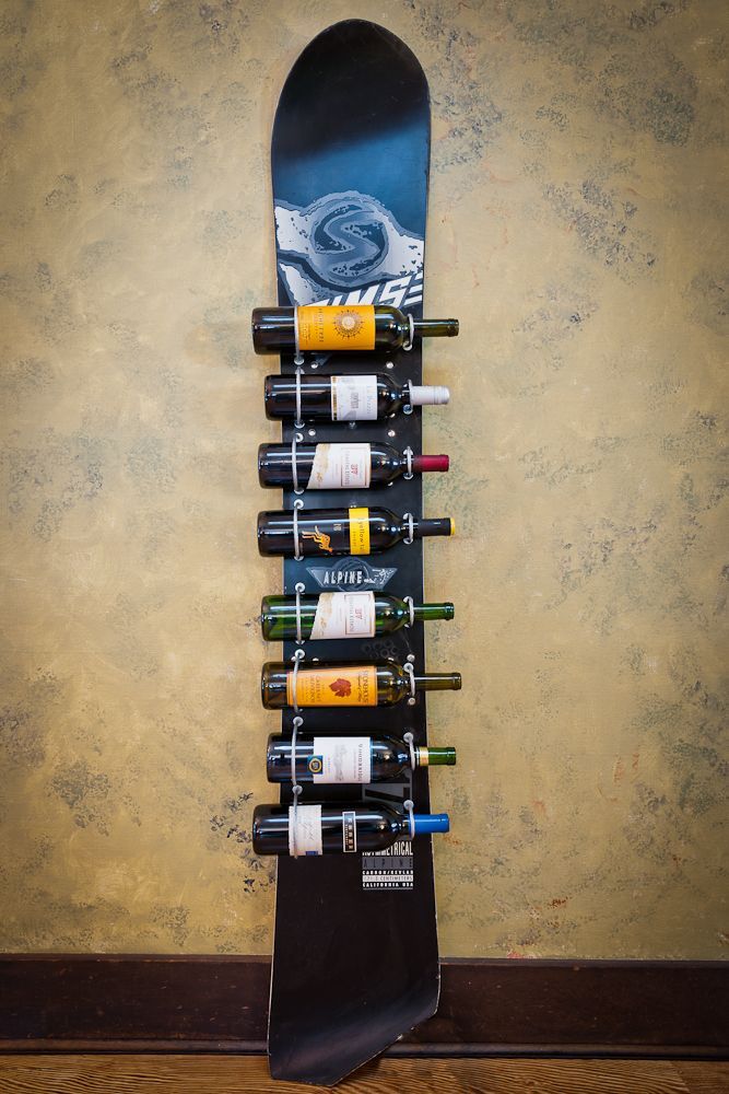 Snowboard Wine Rack