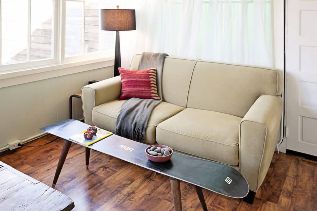 Snowboard coffee table