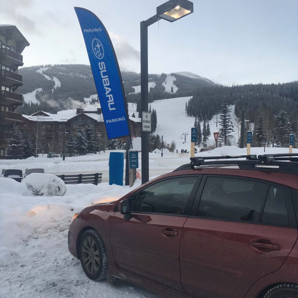 WE MADE USE OF THE FREE SUBARU PARKING AT COPPER MOUNTAIN!