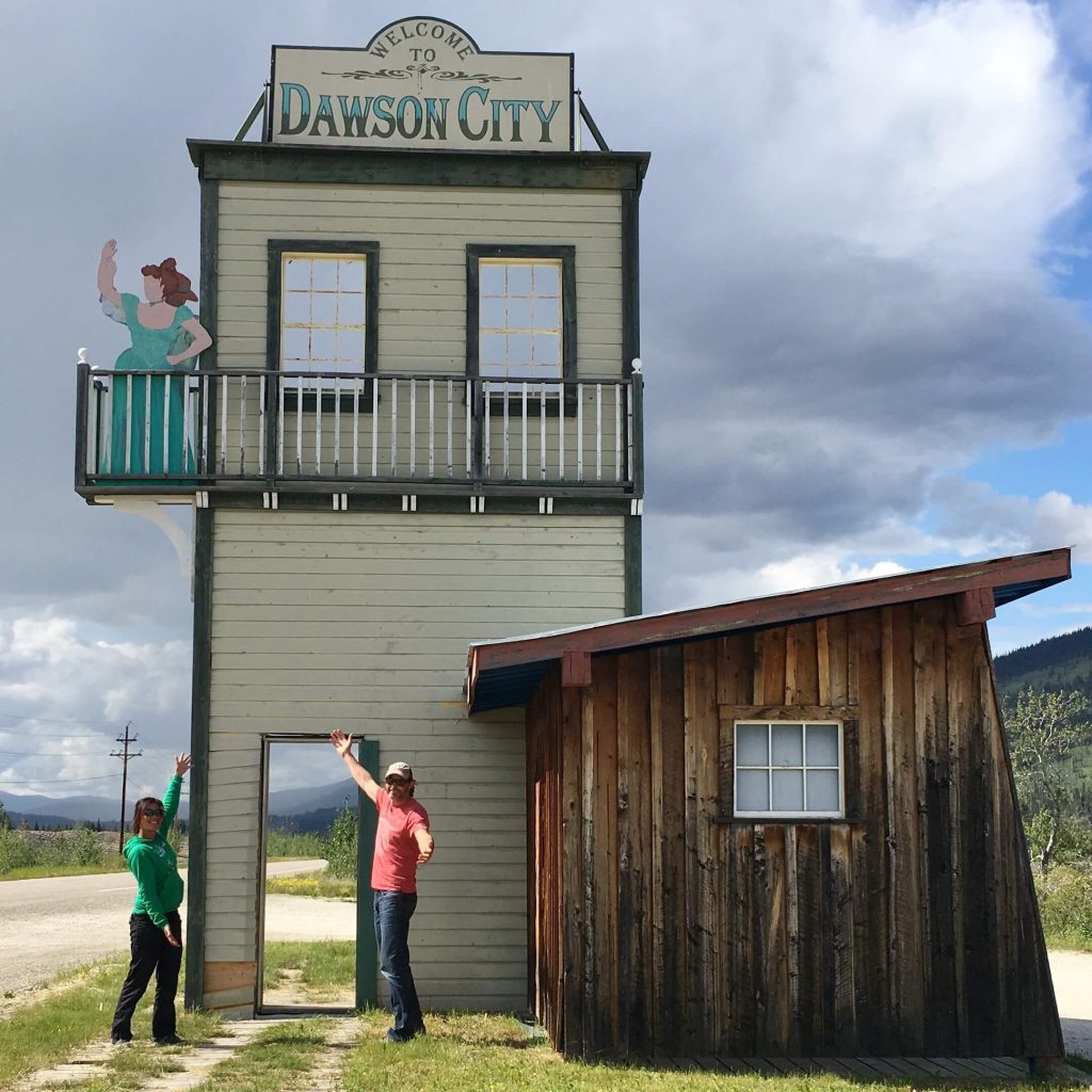 dawson city weclome sign