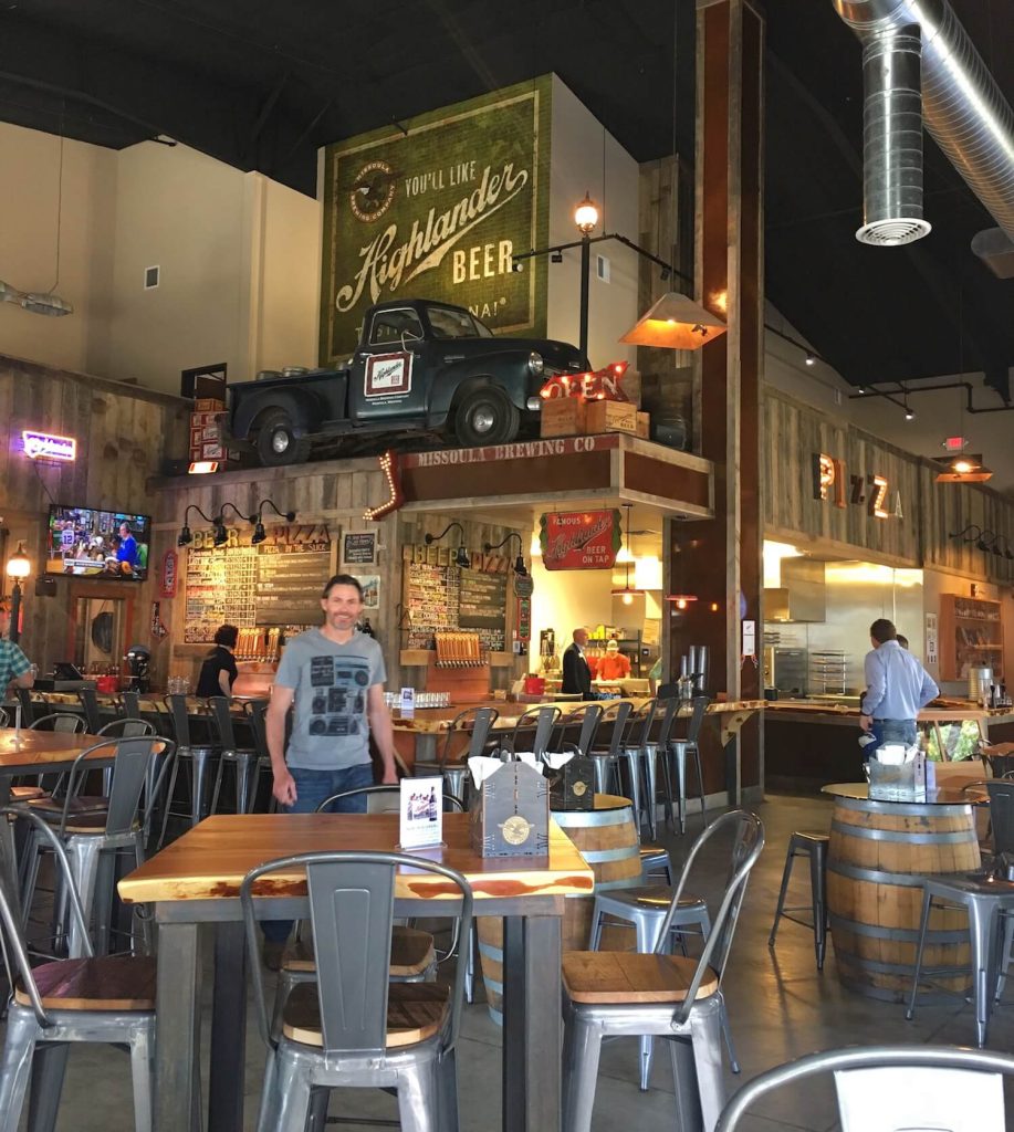 WAITING TO MEET UP AT THE HIGHLANDER BREWERY, MISSOULA