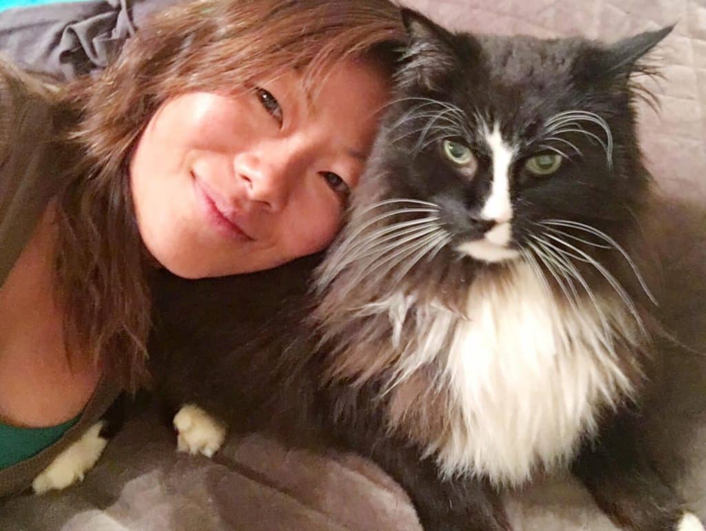 WE LOVED HANGING OUT WITH KITTEN WHO ISN'T QUITE A KITTEN!