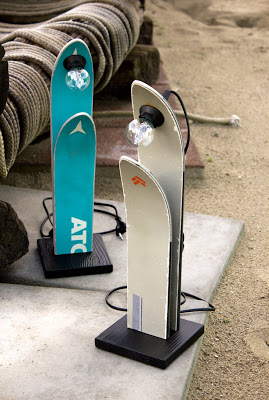 lamp made from skis